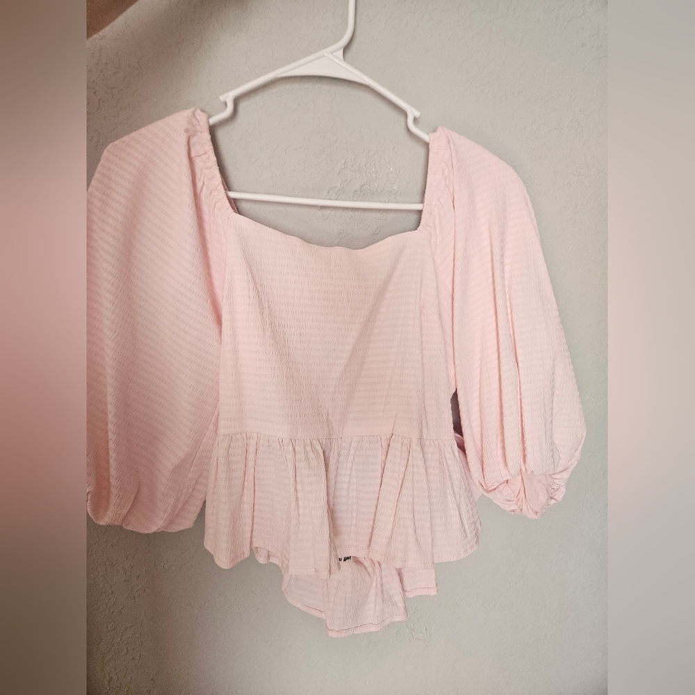 Small Mi Ami Pink Women's Top Tie back
